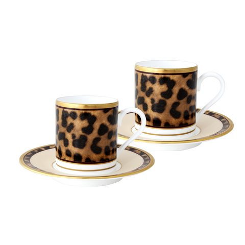 Desert Leopard Espresso cup and saucer (Set of 2)