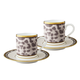 Snow Leopard Espresso cup and saucer (Set of 2)