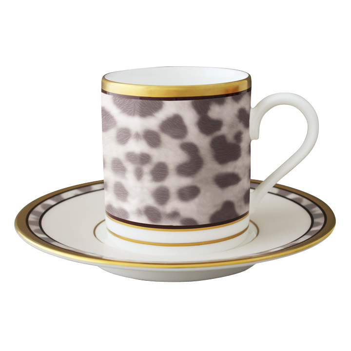 Snow Leopard Espresso Cup and Saucer (Set of 2) | NIKKO CERAMICS, INC.