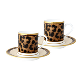 Desert Leopard Espresso cup and saucer (Set of 2)